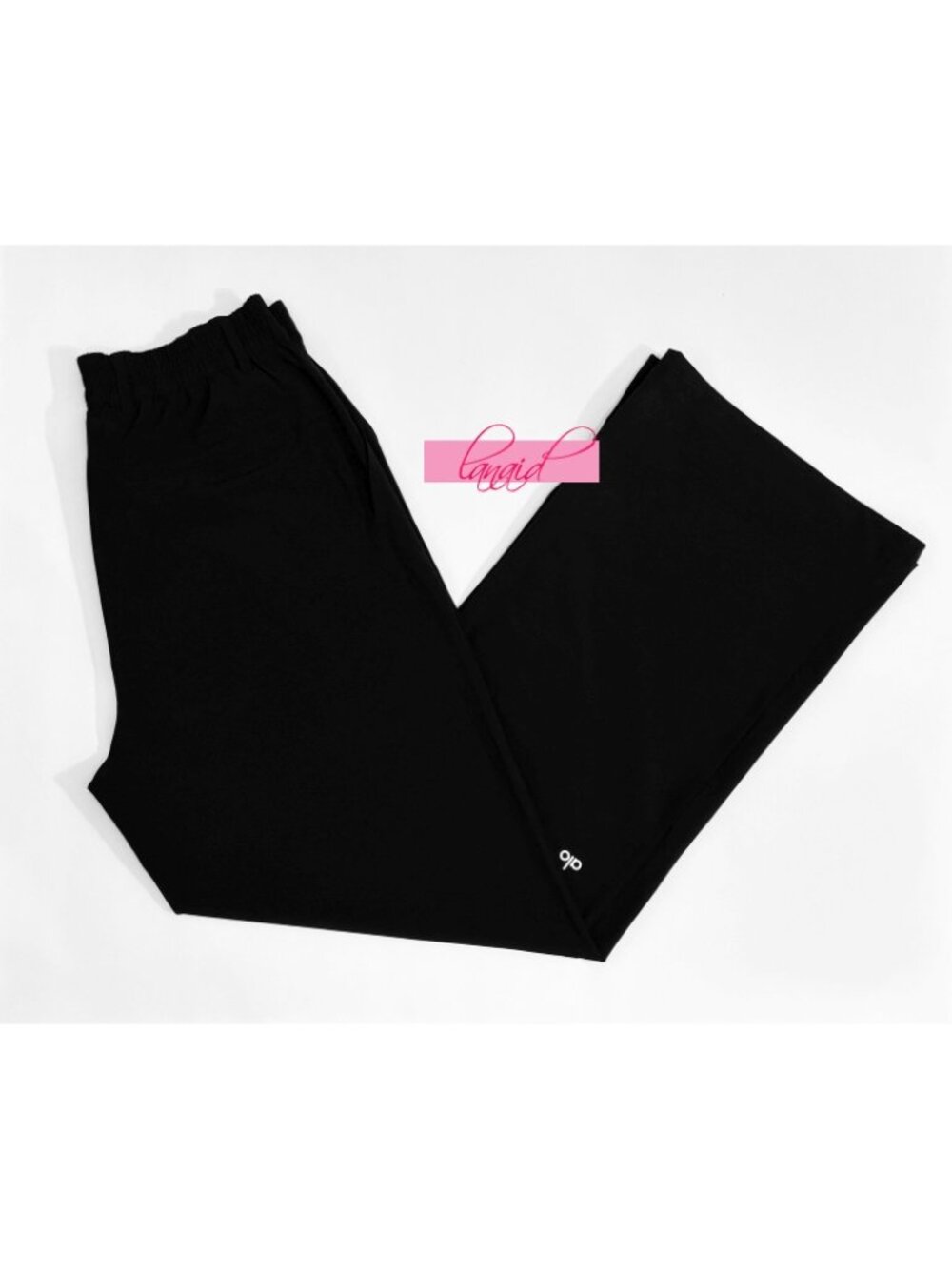 Alo High-Waist Pursuit Trousers Black Wide Leg Hi-Rise Waisted Slacks Pants M - Picture 14 of 17